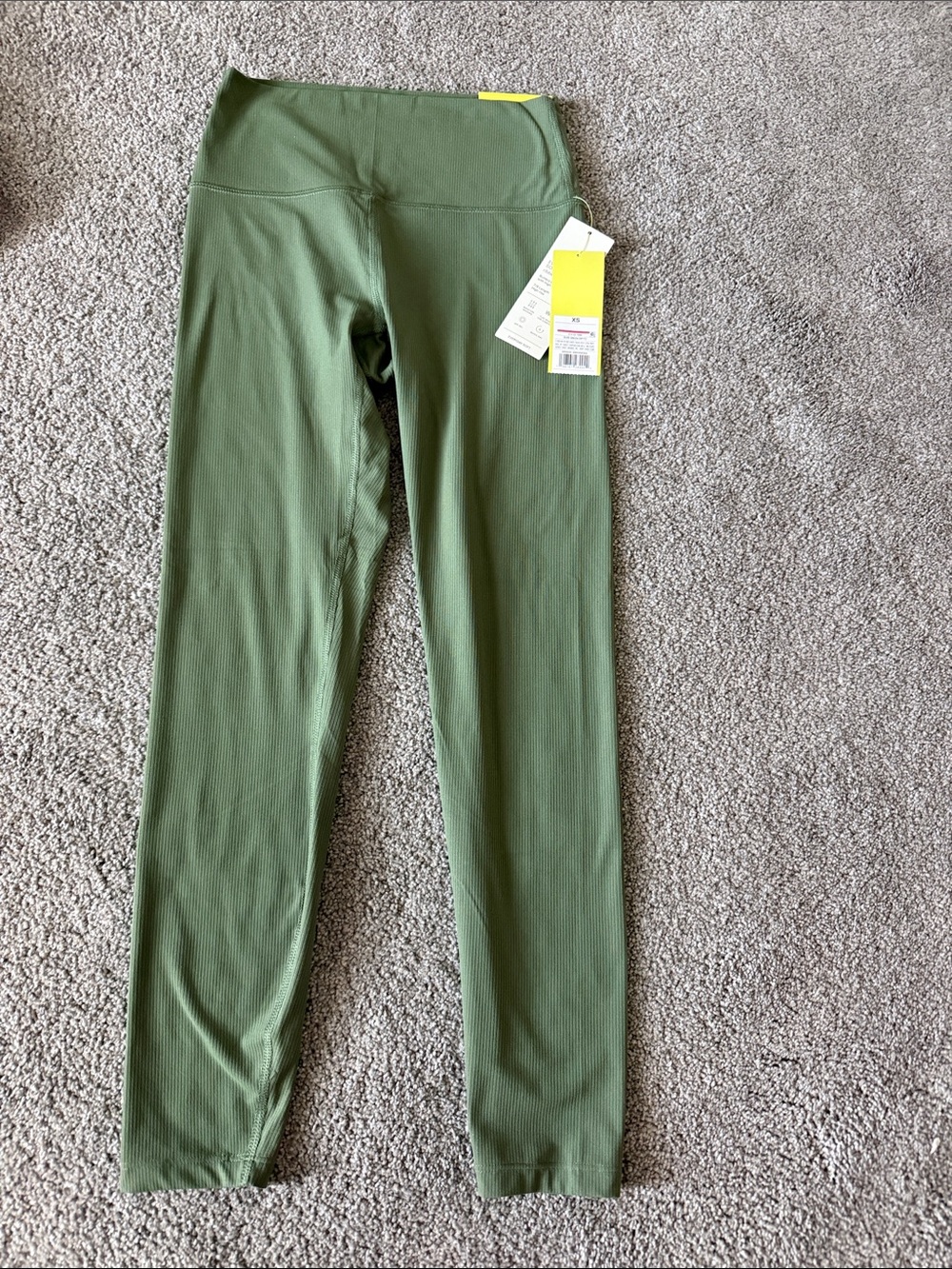 all in motion Olive Green Ribbed High-Waist Leggings